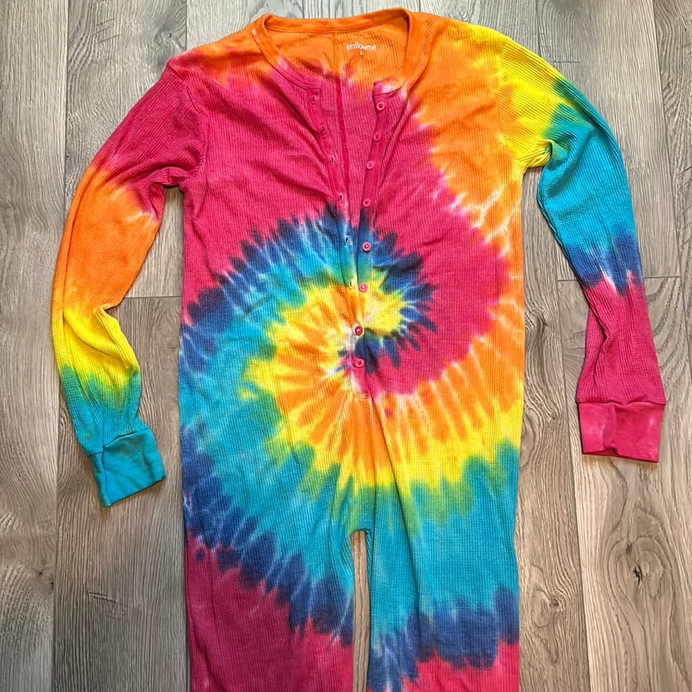 Rainbow tie dye onesie